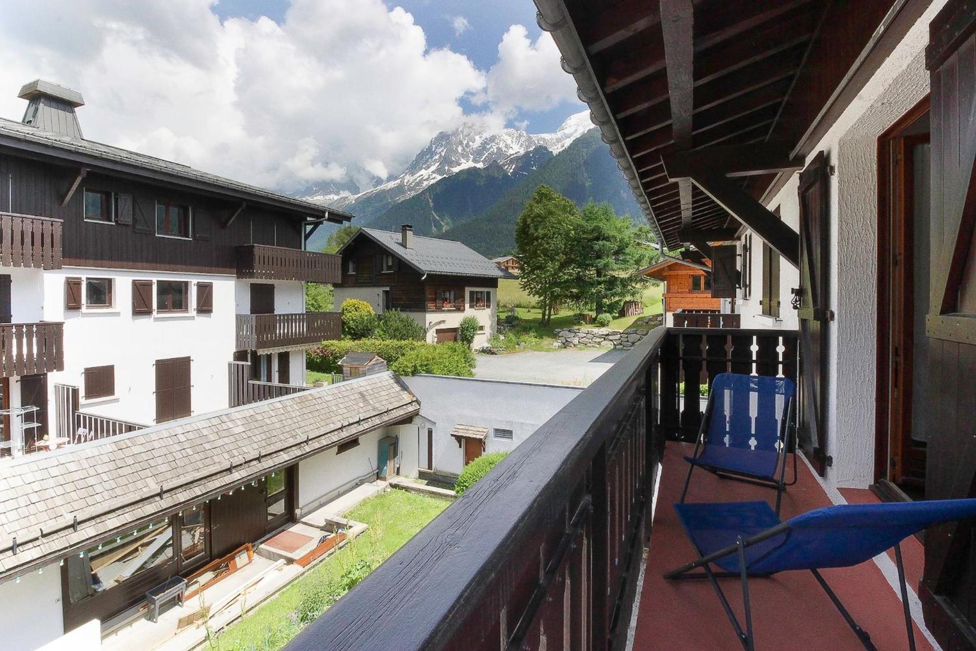 La Griaz - Chaleureux Et Cosy -Vue Sur Les Montagnes - Grand Balcon Apartment Les Houches Exterior foto
